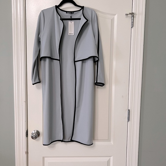 Amy Contrast Trim Duster Coat. Size US 6. - Picture 4 of 7